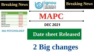 |ignou ma psychology date sheet released| ma psychology notification| ignou time table