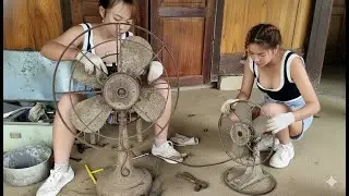 🤯 100-YEAR-OLD FAN: Single Mom Fixes Antique Electric Machines!