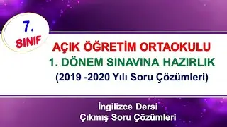 Açık Öğretim Ortaokulu 1.Dönem Sınavına Hazırlık | 7.Sınıf  ingilizce Dersi   Soru ve Çözümleri