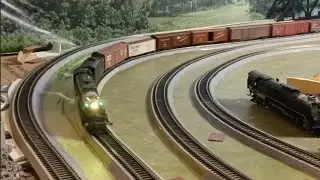 Ho scale home made 4 12 2 . U.P  swapped out transmission slower speed more pulling power 39 cars