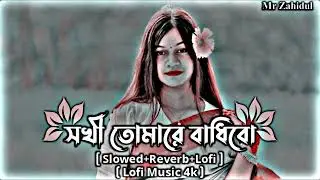 সখী তোমারে বাধিবো _ Slowed Reverb Lofi Music _ Lofi Song _ TikTok Viral Sad Lofi Song