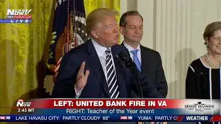 BREAKING: United Bank fire in Fairfax, VA; POTUS speaks at Teacher of the Year reception (FNN)