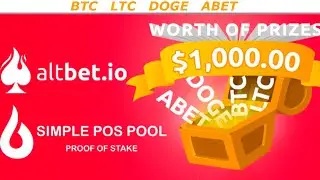 Ganhe BTC, DOGE, LTC Gr&aacute;tis no Giveaway AltBet and SimplePOSPool !! 🚀 Muito F&aacute;cil .