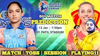 MI-W vs GG-W WPL 2026 6th Match Prediction, MI Women vs GG Women Today Match Prediction, WPL 2026