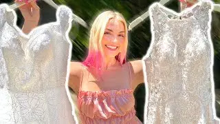 TRYING ON WEDDING DRESSES!