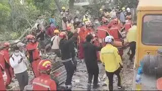 Incredible Moment Woman is Rescued From Rubble Three Days After Myanmar Quake