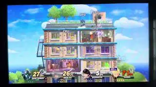 Super Smash Bros Ultimate-Dark Samus vs Dark Pit vs Bayonetta vs Cloud 