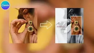 Canva Tutorial: How to create easy jewellery poster in Canva (Free account) | Earrings post design
