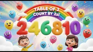Learn Table of 2 | Counting by 2s for Kids | Easy Math Song