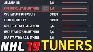 NHL 19 - TUNERS for BE A PRO