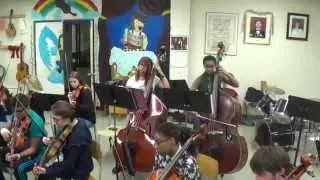 Polka. pour contrebasse solo et orchestre.