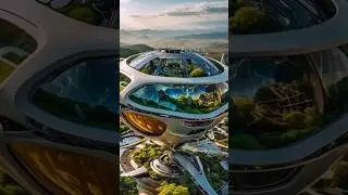 Futuristic Cityscape with Advanced Vehicles | Sci-Fi Technology Scene #space #spaceelevator