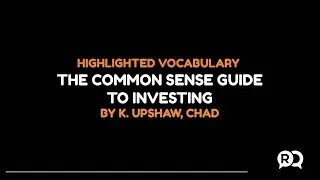 The common sense guide to investing - highlighted vocabulary - RD soluções educacionais