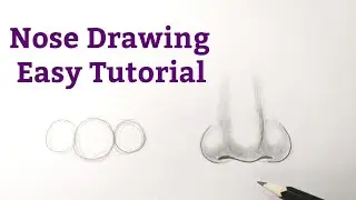 How to draw a nose easy Drawing nose step by step tutorial for beginners Pencil drawing easy