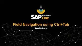 SAP Business One Usability Series: Field Navigation using Ctrl Tab