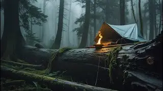 Campfire in the Canopy: Wilderness Shelter on a Tree Trunk - Felicia Clara