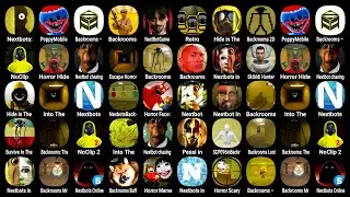 Poppy Mobile, Backrooms Battle 3D, Nextbot Game, Hide in The Backroom, Backrooms 2D, No Clip...