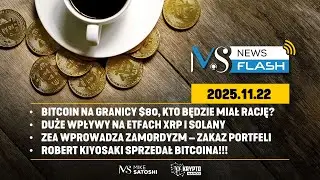 BITCOIN WALCZY O UTRZYMANIE $80K; ZEA ZAKAŻE SELF-CUSTODY? DUŻE WPŁYWY NA ETFACH XRP I SOLANY