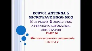 EC8701 MCQ |Antenna and microwave engineering MCQ | Microwave passive components | AME MCQ PART 16