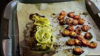 Para Fish Baked in Gas Oven With Cherry Tomato