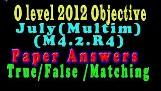 O Level Doeacc/Nielit O Level 2012 July (Multimedia M4.2) Solve  Paper In Hindi (Objection Type)
