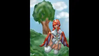 Drawing a Dragon from DragonVale with Human Like Features (SpeedPaint) No Sound