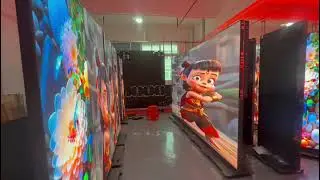 Folding led advertising screen