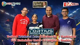 Krishnavi Kasu Ranks #1 in USA Badminton U-13 | Fortius Sports Academy | NRI2NRI.COM