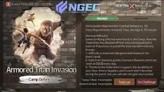 LifeAfter X Attack on Titan, Camp Defense - Nightmare Mode