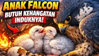 falcon chicks need the warmth of their mother