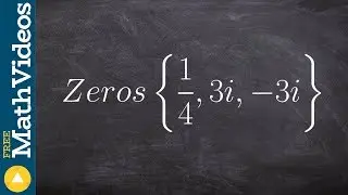 How to write the polynomial given imaginary zeros