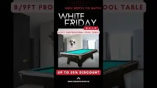 Our White Friday Sale at Dubai Snooker Club is here! #billiardtable #billiard  #blackfridaysales