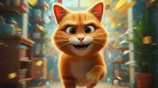 Whiskers the Cat:Zoomies and Meows.  The Whiskers Way 🎵  CAT Song .Cat Music 🎶 