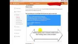 Tracking Website traffic statistics By adding website in google analytics 2013