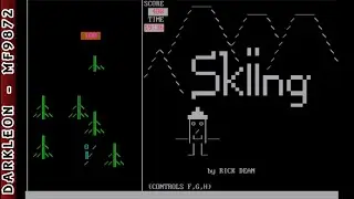 Skiing &copy; 1984 Rick Dean - PC DOS - Gameplay