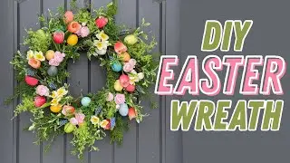 How to make a colorful Easter wreath 🐣🌷🌿