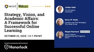 Strategy, Vision, and Academic Affairs: A Framework for Successful Online Learning