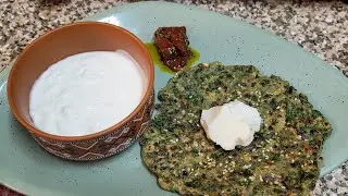 HEALTHY BREAKFAST: METHI KA PARATHA WITH CURD AND WHITE BUTTER