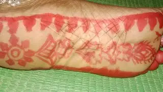 आलता मेहंदी डिजाइन 🌹👣🌹👣##mehndi 🌹👣🌿♥️
