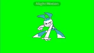 teenage robot Jenny green screen
