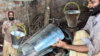 Galvanized Bucket Making by Hand | No Welding, No Machines