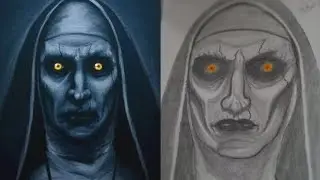 How to draw The Nun Portrait
