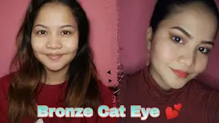 BRONZE CAT EYE MAKE UP TUTORIAL (EASY)