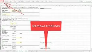 Remove Gridlines in Excel Worksheet (Keyboard Shortcut: ALT + WVG)