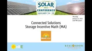 Connected Solutions: Storage Incentive Math (MA) - Thursday 1/27/22