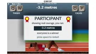 QWOP - World Record - Least Distance