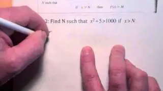 The Precise Definitions of Limits at Infinity   (151  2.6.2)