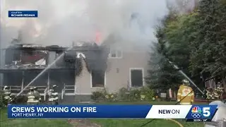 Crews continue battling fire at home in Fort Henry, NY