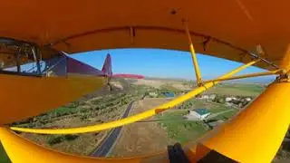 Super Cub Landing at Crawford, Colorado