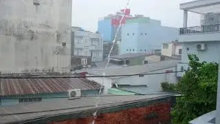 heavy rain in saigon(ho chi min city)vietnam